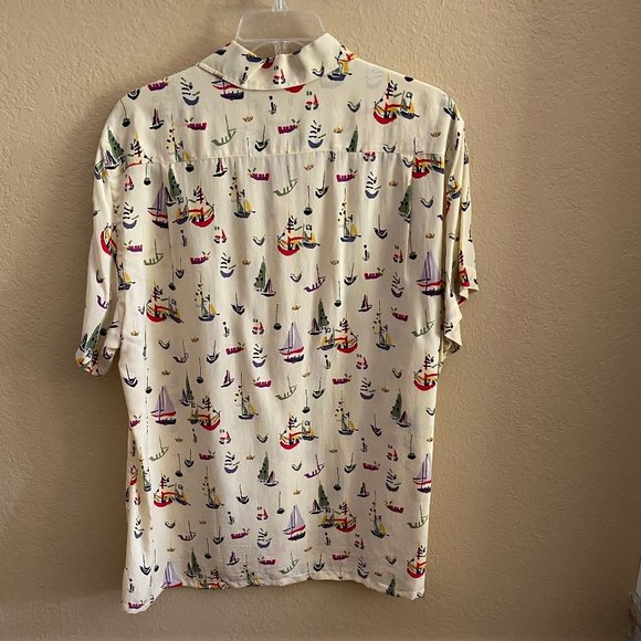 brioni for neiman marcus sailboat print shirt - Picture 3 of 3